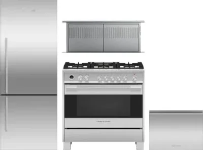 4 Piece Package Includes Refrigerator, Range, Hood And Dishwasher